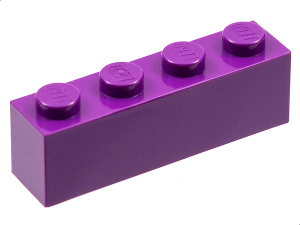 Brick 1 x 4 in Purple