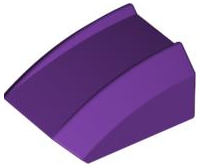 Brick Curved 2 x 2 with Lip, No Studs in Purple