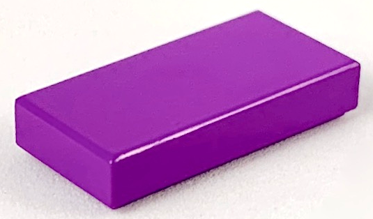 Tile 1 x 2 with Groove in Purple