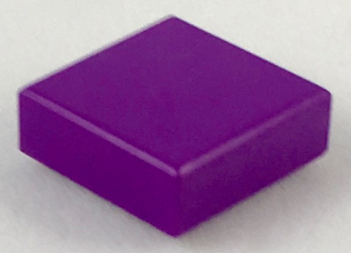 Tile 1 x 1 with Groove in Purple