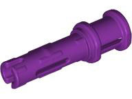 Technic Pin Long with Friction Ridges Lengthwise and Stop Bush [3 Lateral Holes, Big Pin Hole] in Purple