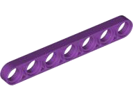 Technic Beam 1 x 7 Thin in Purple