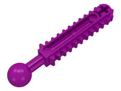 Technic Gear Rack Double with Ball Joint in Purple