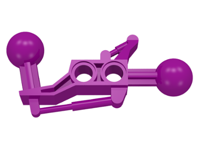 Large Figure Skeletal, Limb, Angular, 2 x 7 with 2 Ball Joints in Purple
