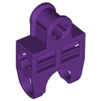 Technic Axle Connector 2 x 3 with Ball Socket, Open Sides in Purple