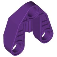 Technic Connector Block 3 x 3 Triangular with Axle, and Pin Hole in Purple