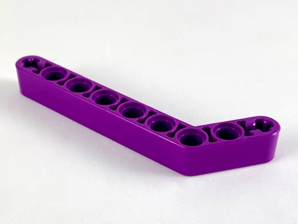 Technic Beam 1 x 9 Bent (7 - 3) Thick in Purple