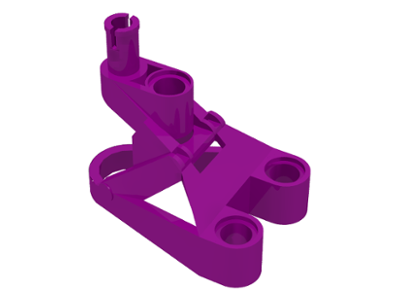 Large Figure Foot, 3 x 4 1/2 x 2 1/3 with Technic Pin Connector in Purple