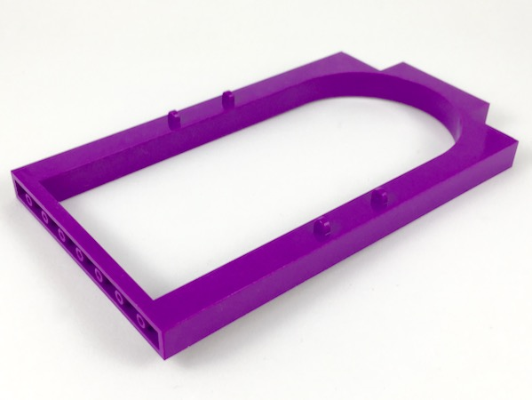 Door Frame Arched 1 x 8 x 12 in Purple