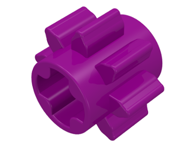 Technic Gear 8 Tooth in Purple