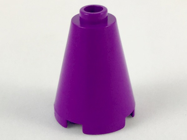 Cone 2 x 2 x 2, Open Stud in Purple