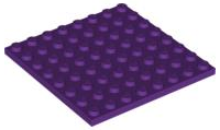 Plate 8 x 8 in Purple