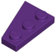 Wedge Plate 3 x 2 Right in Purple