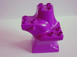 Duplo Plant Tree Trunk Segment Base in Purple