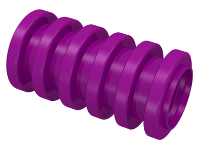 Hose, Ribbed 7mm D. 2L / 1.6cm in Purple
