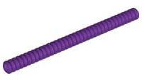 Hose, Ribbed 7mm D. 12L / 9.6cm in Purple