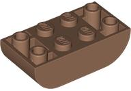 Brick Curved Inverted 2 x 4 Double in Medium Brown