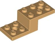 Bracket 5 x 2 x 1 1/3 with Holes, Pin Bottom in Medium Tan