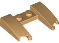 Brick Wedged, Curved 3 x 4 x 2/3 Cutout in Medium Tan