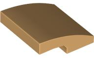 Brick Curved 2 x 2 x 2/3 in Medium Tan