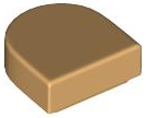 Tile Round 1 x 1 Half Circle in Medium Tan