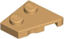 Wedge Plate 2 x 2 Left in Medium Tan