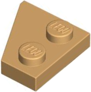 Wedge Plate 2 x 2 Right in Medium Tan