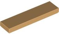 Tile 1 x 4 with Groove in Medium Tan