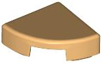 Tile Round 1 x 1 Quarter in Medium Tan