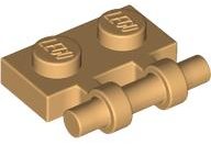 Plate Special 1 x 2 Side Handle [Free Ends] in Medium Tan