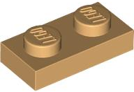 Plate 1 x 2 in Medium Tan