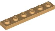Plate 1 x 6 in Medium Tan
