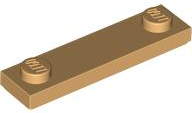 Plate Special 1 x 4 with 2 Studs with Groove [New Underside] in Medium Tan