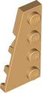 Wedge Plate 4 x 2 Left in Medium Tan