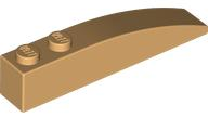 Brick Curved 6 x 1 in Medium Tan