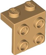 Bracket 1 x 2 - 2 x 2 in Medium Tan