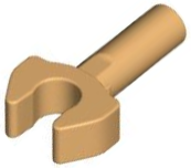 Bar 1L with Clip [Cut Edges and One Side Hole] [Full Clip] in Medium Tan