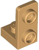 Bracket 1 x 1 - 1 x 2 Inverted in Medium Tan
