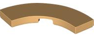 Tile 3 x 3 Curved, Macaroni in Medium Tan