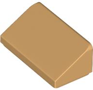 Brick Sloped 30° 1 x 2 x 2/3 in Medium Tan