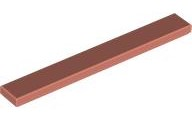 Tile 1 x 8 with Groove in Salmon