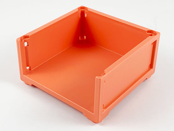 Scala, Container / Box 7 x 7 x 3 with 3 sides in Salmon