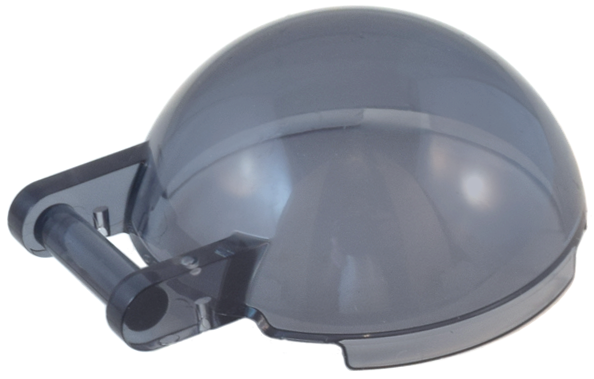 Windscreen 4 x 4 x 1 2/3 Canopy Half Sphere with Handle in Trans-Black