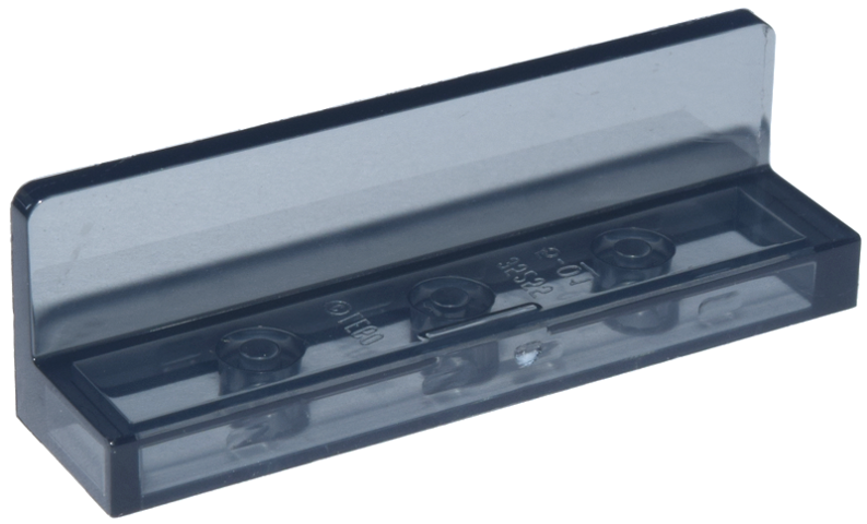 Panel 1 x 4 x 1 with Rounded Corners [Thin Wall] in Trans-Black