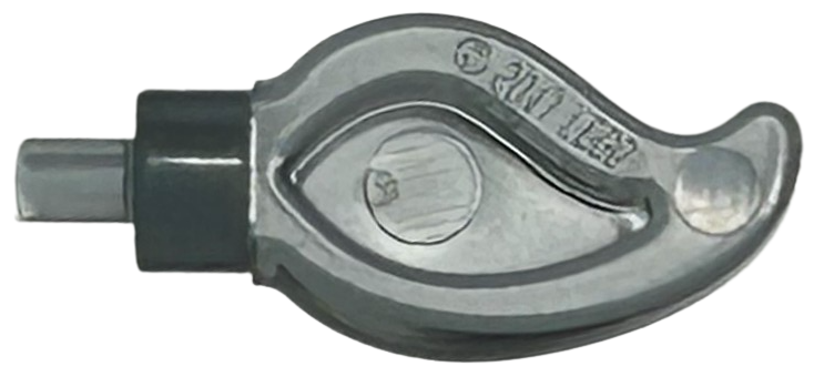 Wave / Flame Small with Pin in Trans-Black