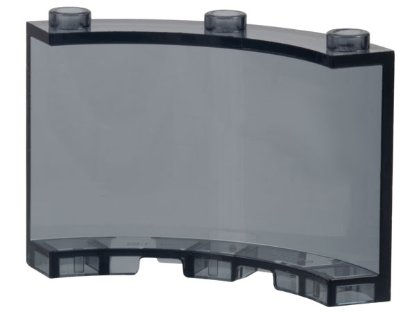 Panel 4 x 4 x 3 Quarter Cylinder in Trans-Black