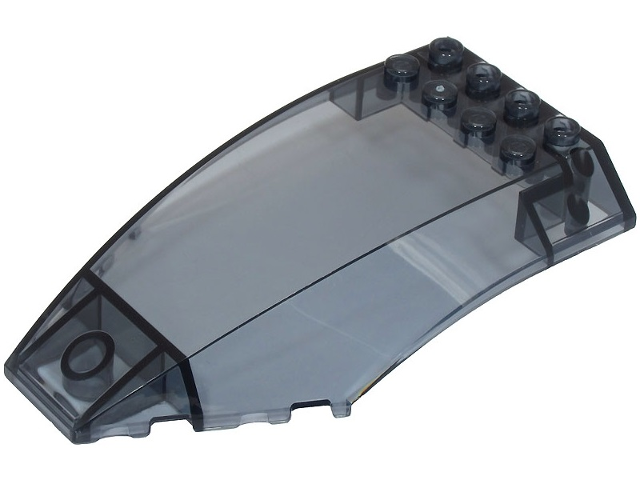 Windscreen 10 x 6 x 2 Curved in Trans-Black