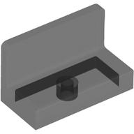 Panel 1 x 2 x 1 [Rounded Corners] in Trans-Black