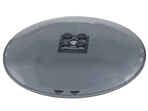 Dish 10 x 10 Inverted (Radar) with Solid Studs in Trans-Black