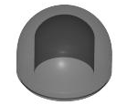 Dome 1 x 1 x 2/3 in Trans-Black